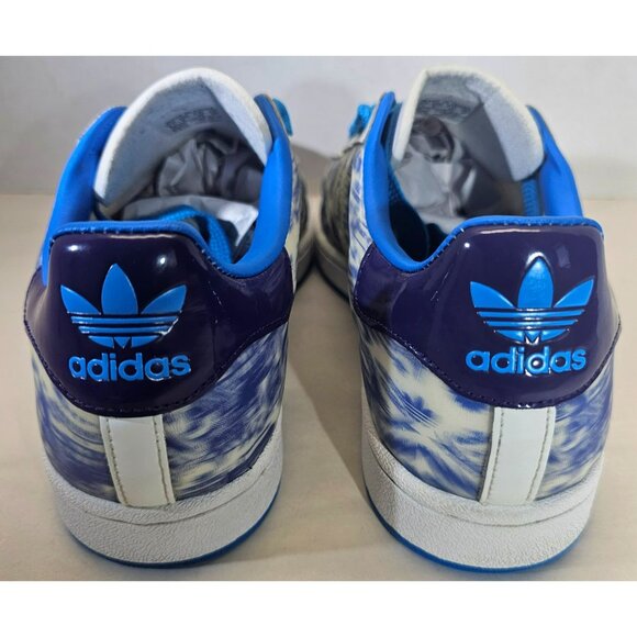 Adidas Men's Tie-Dye Blue/White/Turquoise Uprock 4E Superstar Sneakers Size 8.5 - Picture 12 of 16